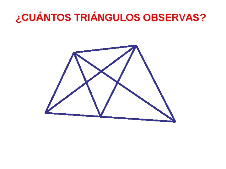 ¿CUÁNTOS TRIÁNGULOS OBSERVAS? 