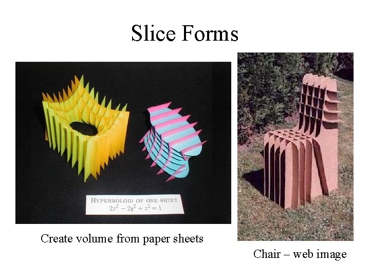 Slice Forms Create volume from paper sheets Chair – web image 