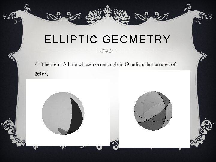 ELLIPTIC GEOMETRY v 