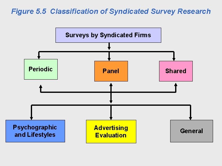 Figure 5. 5 Classification of Syndicated Survey Research Surveys by Syndicated Firms Periodic Psychographic