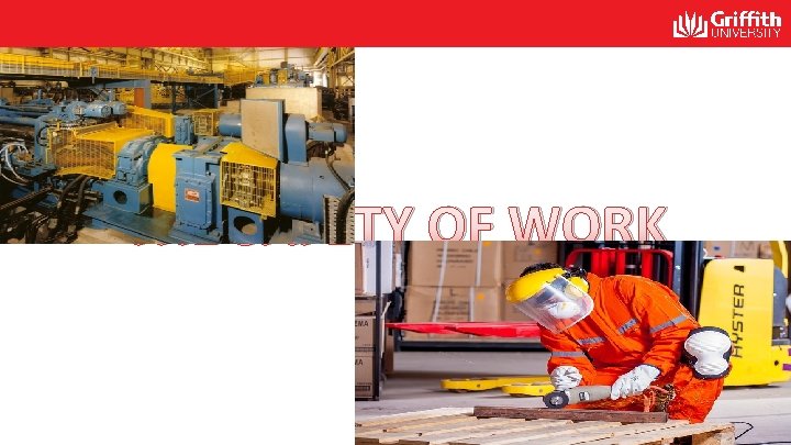 THE SAFETY OF WORK THE SAFETY OF WORK