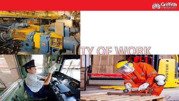 THE SAFETY OF WORK THE SAFETY OF WORK