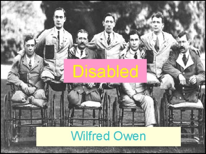 Disabled Wilfred Owen 