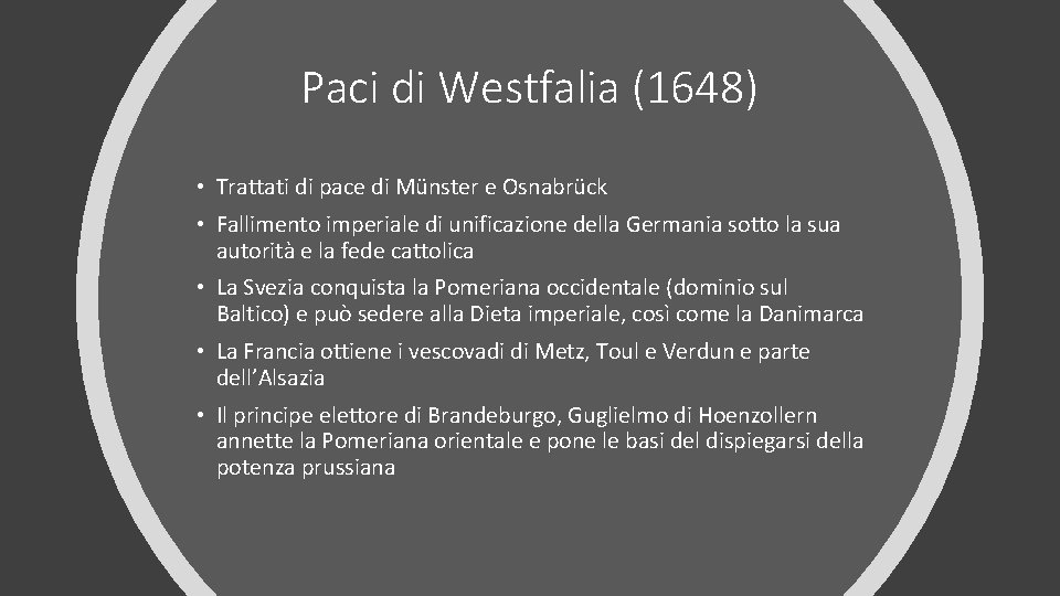 Paci di Westfalia (1648) • Trattati di pace di Münster e Osnabrück • Fallimento