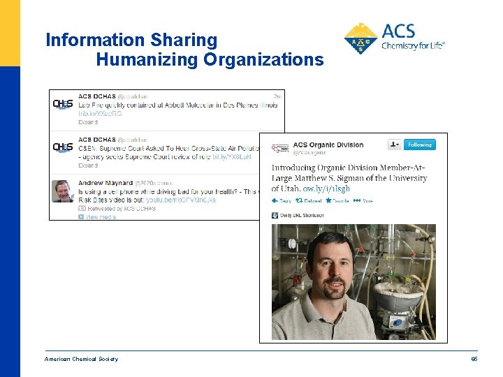 Information Sharing Humanizing Organizations American Chemical Society 65 