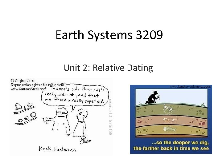 Earth Systems 3209 Unit 2: Relative Dating 