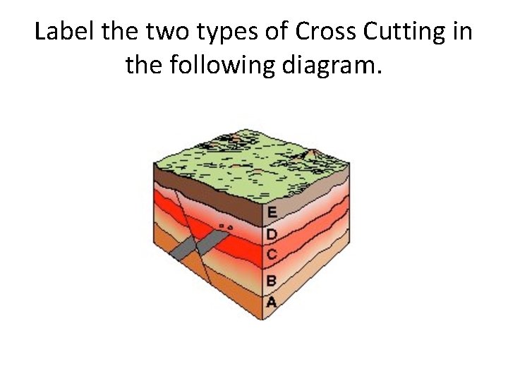 Label the two types of Cross Cutting in the following diagram. 