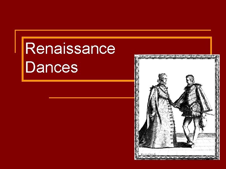 Renaissance Dances 