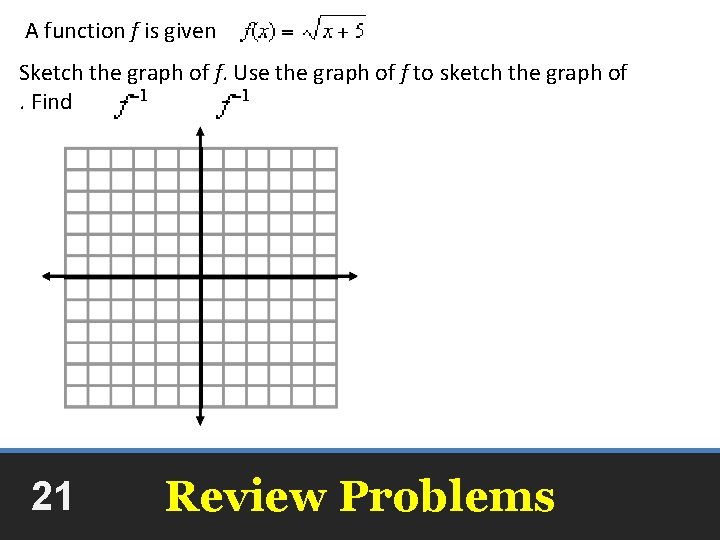 A function f is given Sketch the graph of f. Use the graph of