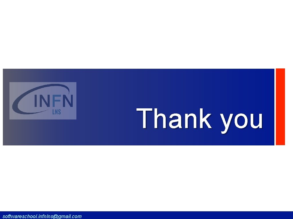 Thank you softwareschool. infnlns@gmail. com 