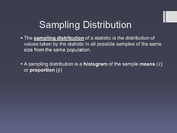 Sampling Distribution § 