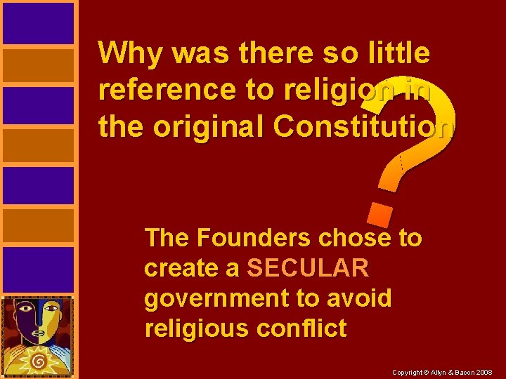 Why was there so little reference to religion in the original Constitution The Founders