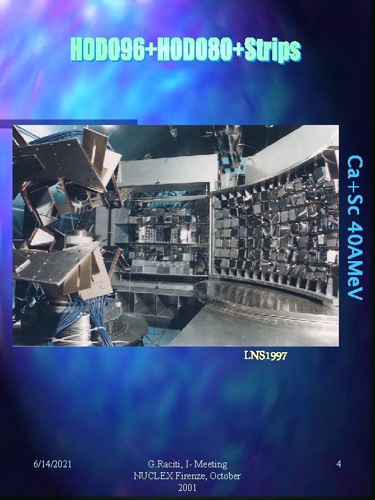 Ca+Sc 40 AMe. V LNS 1997 6/14/2021 G. Raciti, I- Meeting NUCLEX Firenze, October Ca+Sc 40 AMe. V LNS 1997 6/14/2021 G. Raciti, I- Meeting NUCLEX Firenze, October