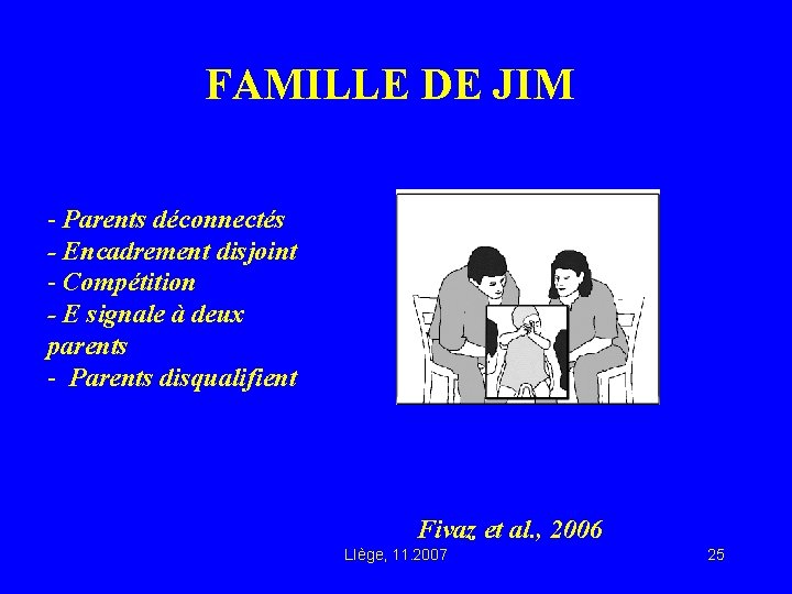 FAMILLE DE JIM - Parents déconnectés - Encadrement disjoint - Compétition - E signale