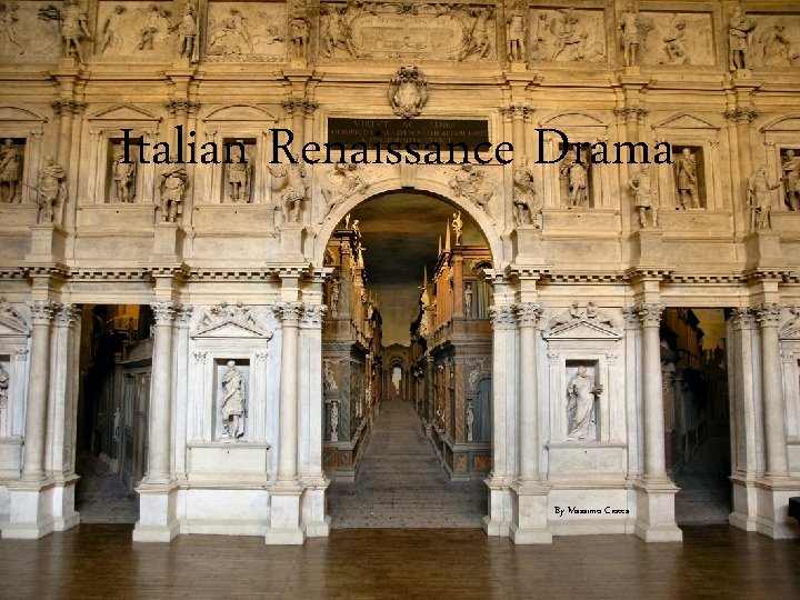 Italian Renaissance Drama By Massimo Ciocca 