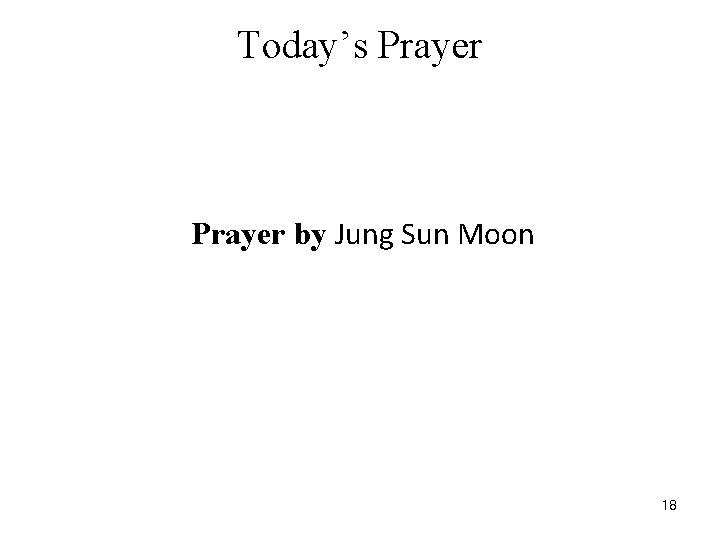 Today’s Prayer by Jung Sun Moon 18 
