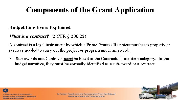 Components of the Grant Application Budget Line Items Explained What is a contract? (2