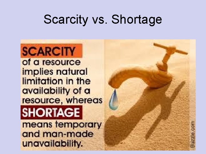 Scarcity vs. Shortage 