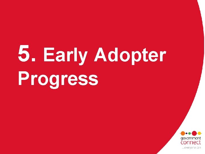 5. Early Adopter Progress 