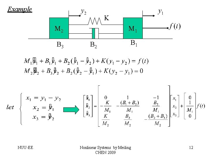 Example K M 2 B 3 NUU-EE M 1 B 2 B 1 Nonlinear