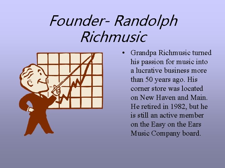 Founder- Randolph Richmusic • Grandpa Richmusic turned his passion for music into a lucrative