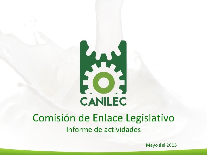 Comisión de Enlace Legislativo Informe de actividades Mayo del 2015 