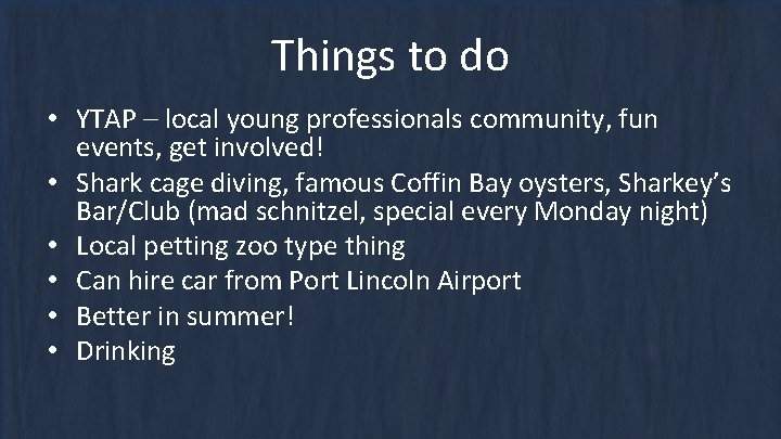 Things to do • YTAP – local young professionals community, fun events, get involved!