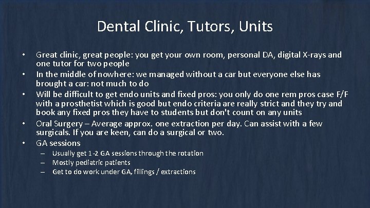 Dental Clinic, Tutors, Units • • • Great clinic, great people: you get your