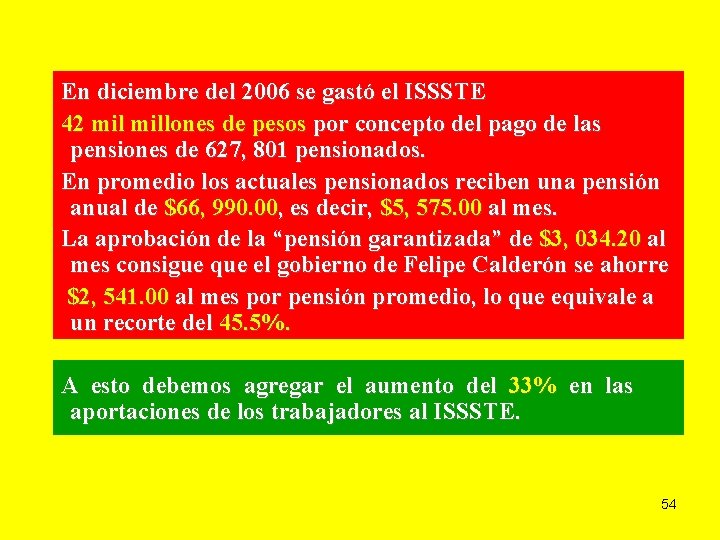 En diciembre del 2006 se gastó el ISSSTE 42 millones de pesos por concepto