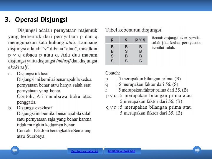 3. Operasi Disjungsi Kembali ke daftar isi Kembali ke awal bab 3. Operasi Disjungsi Kembali ke daftar isi Kembali ke awal bab