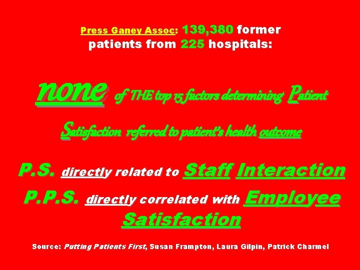 139, 380 former patients from 225 hospitals: Press Ganey Assoc: none of THE top