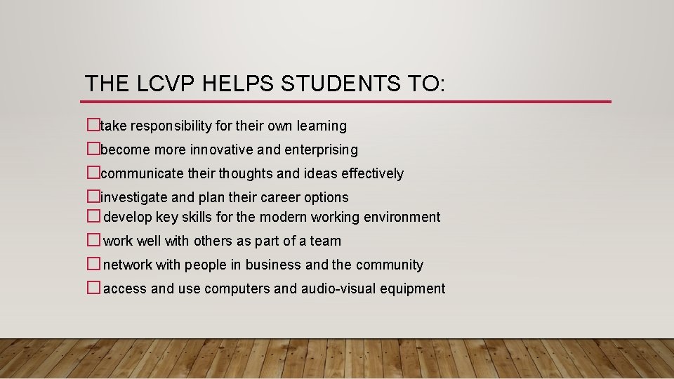 Lcvp Interviews Examples LEAVING CERTIFICATE VOCATIONAL PROGRAMME PRESENTATION COLLEGE ATHENRY 2020