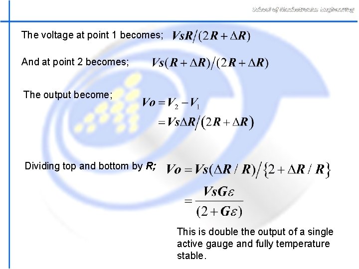 The voltage at point 1 becomes; And at point 2 becomes; The output become;