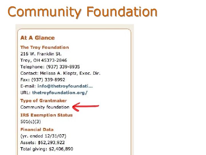 Community Foundation 