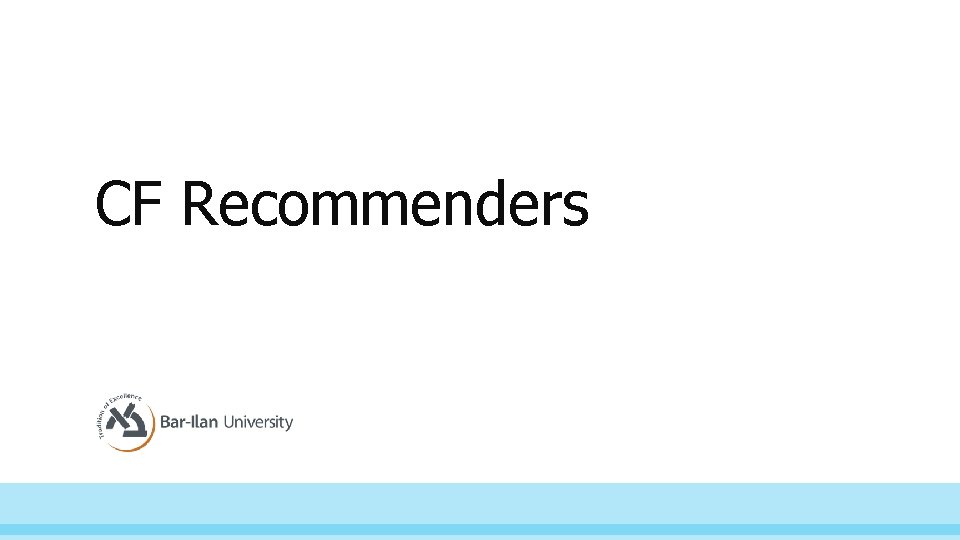 CF Recommenders 