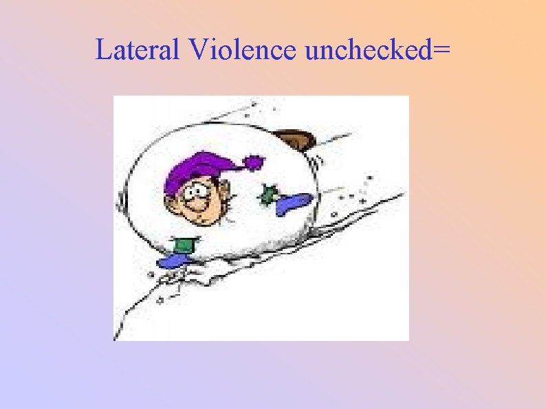Lateral Violence unchecked= 