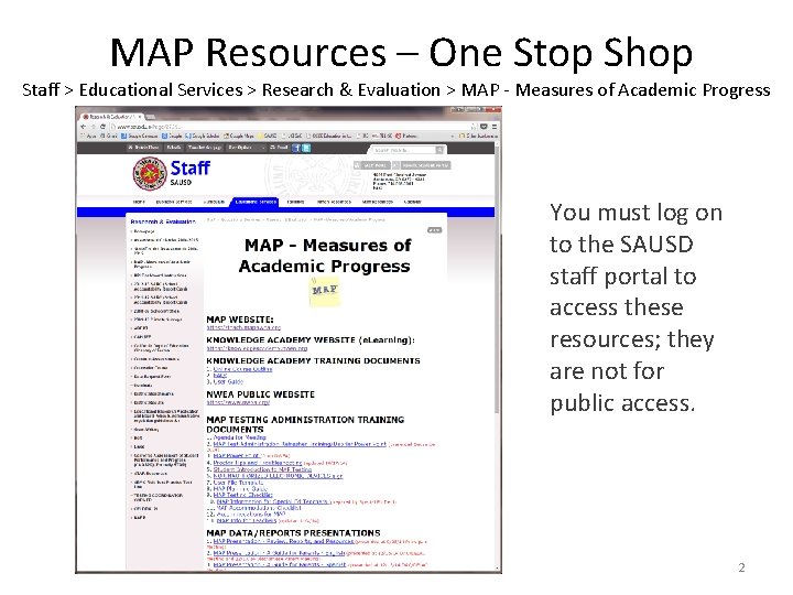 MAP Resources – One Stop Shop Staff > Educational Services > Research & Evaluation