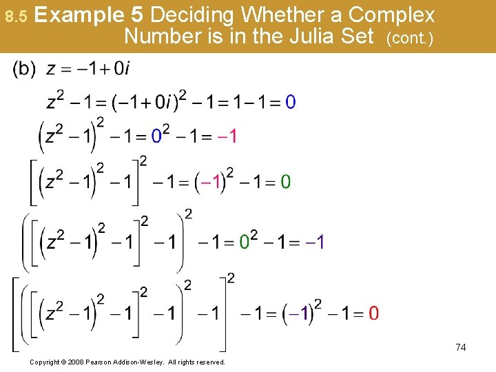 8. 5 Example 5 Deciding Whether a Complex Number is in the Julia Set