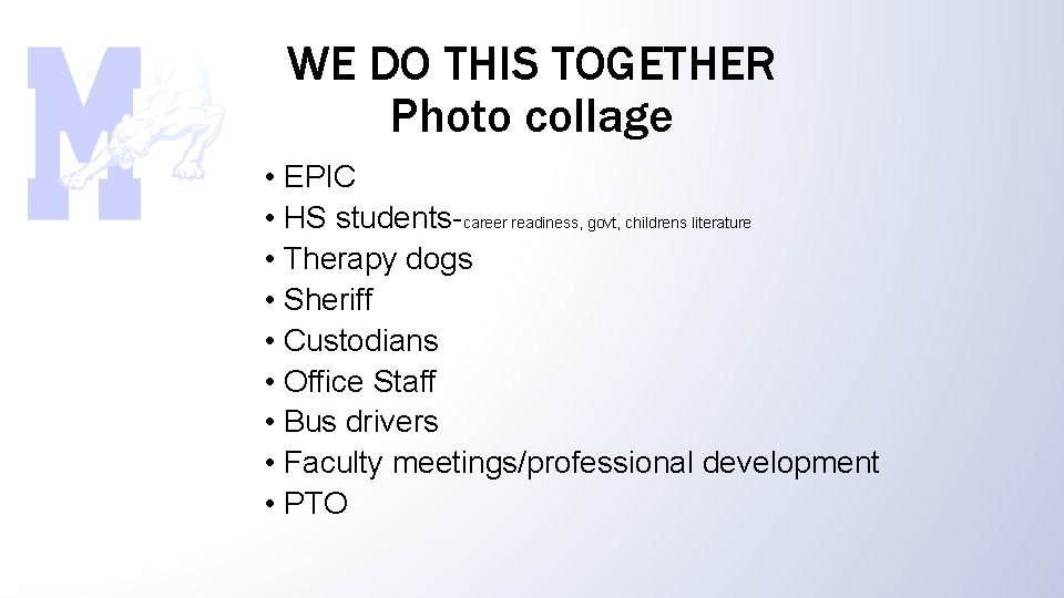 WE DO THIS TOGETHER Photo collage • EPIC • HS students-career readiness, govt, childrens