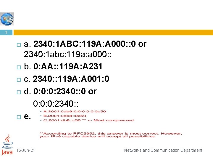 3 a. 2340: 1 ABC: 119 A: A 000: : 0 or 2340: 1