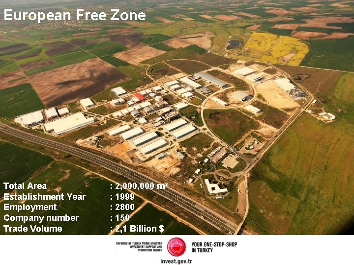 European Free Zone Total Area Establishment Year Employment Company number Trade Volume : 2, European Free Zone Total Area Establishment Year Employment Company number Trade Volume : 2,