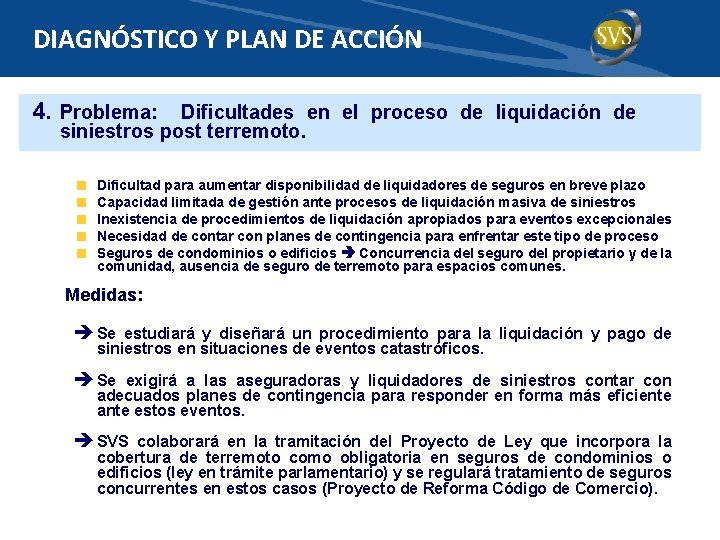 DIAGNÓSTICO Y PLAN DE ACCIÓN 4. Problema: Dificultades en el proceso de liquidación de