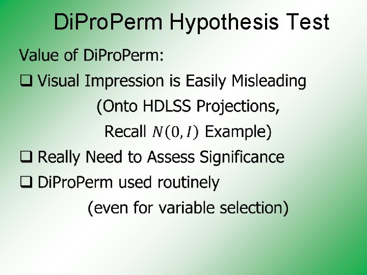 Di. Pro. Perm Hypothesis Test • 
