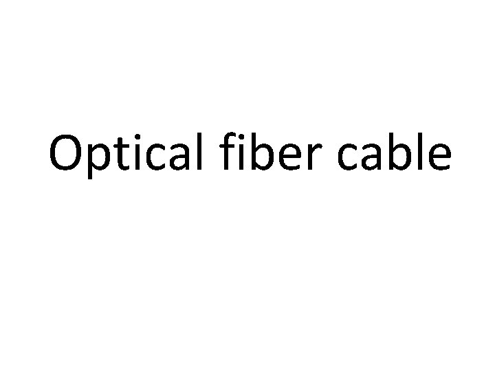 Optical fiber cable 