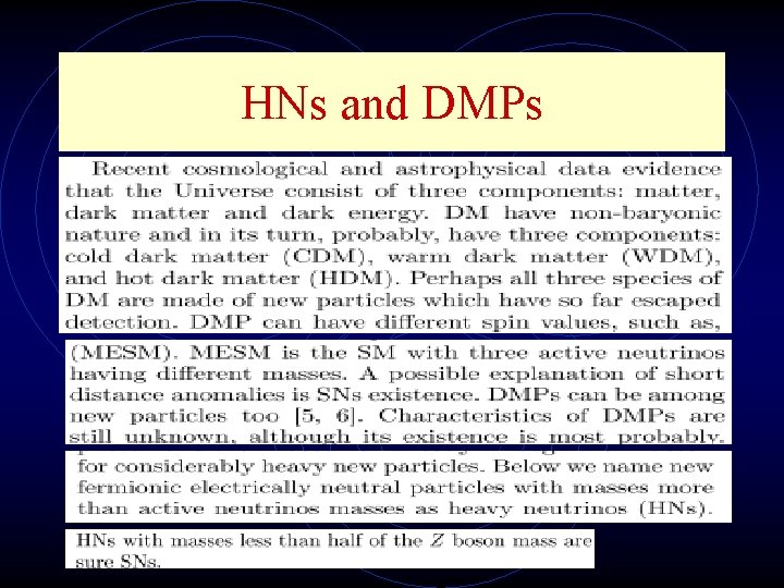 HNs and DMPs 