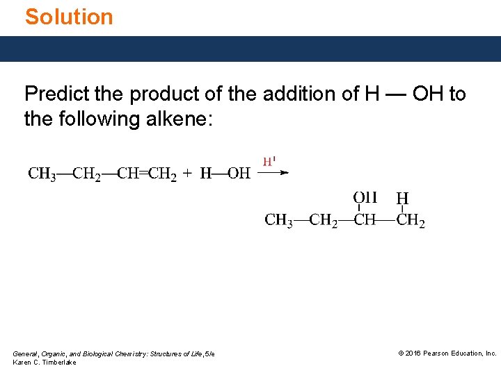 Solution Predict the product of the addition of H — OH to the following