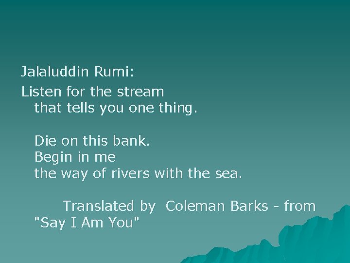 Ecology And Tasawwuf Shahidan Radiman School Of Applied