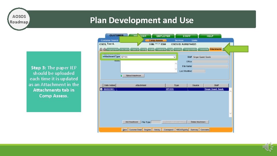 AOSOS Roadmap Plan Development and Use Step 3: The paper IEP should be uploaded