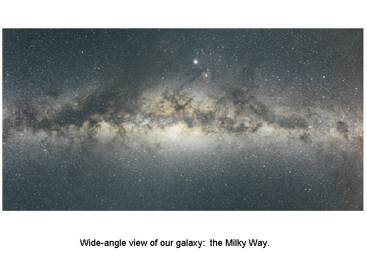 Wide-angle view of our galaxy: the Milky Way. 