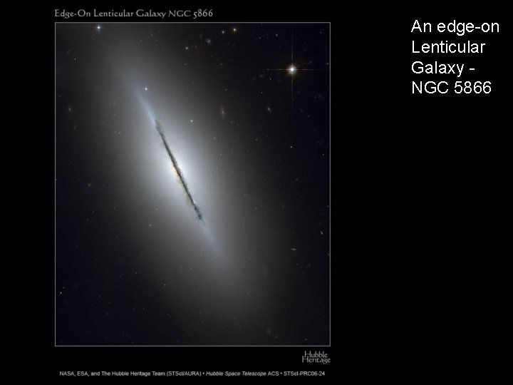 An edge-on Lenticular Galaxy NGC 5866 